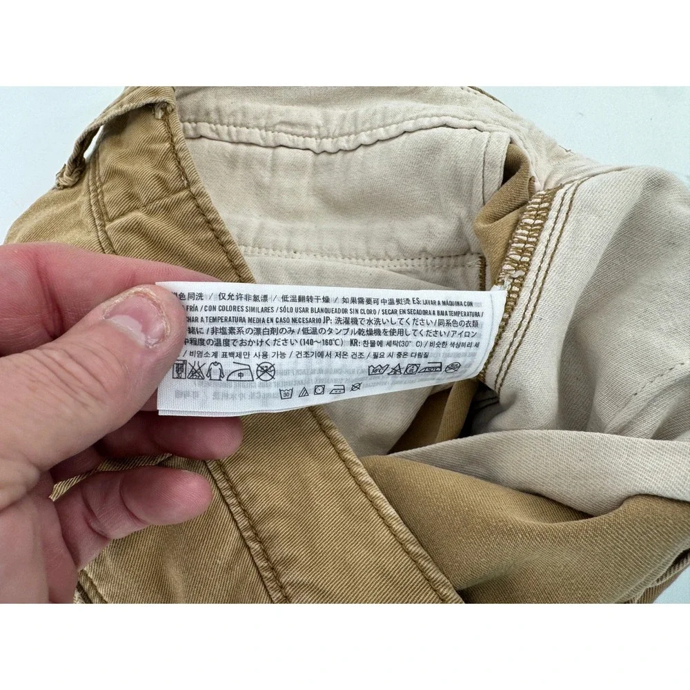 Hollister Chino Shorts Mens 31 Tan Classic Fit Cotton Khaki Casual Summer 3H0559